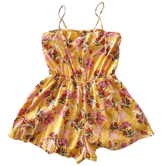 Roxy yellow floral romper large - Picture 1 of 5